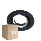Monipakkaus 10x Noxion Upotettu Spot Drome MR16 Kallistettava Musta | Odetnij 69mm - GU10 Kanta