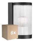 Monipakkaus 6x Nordlux Coupar Seinävalaisin Aluminium Musta | IP54 - Sopii E27