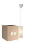 Monipakkaus 6x Nordlux Miella Riippuvalaisin Lasi Valkoinen | Sopii 1x E27