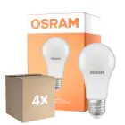 Monipakkaus 4x Osram LED Star Classic E27 Päärynä Matta 10W 1055lm - 827 Erittäin Lämmin Valkoinen | Valotunnistin - Korvaa 75W