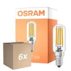 Monipakkaus 6x Osram LED Special E14 Tubular Lamppu T26 Filament Kirkas 4.9W 730lm - 827 Erittäin Lämmin Valkoinen | Korvaa 55W