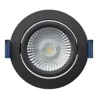 EcoDim Upotettu Kohdevalaisin Musta 6W 450lm 60D 827- 860 Säädettävä Valkoinen | RGB - 85mm - Odetnij 75mm - IP54 - Zigbee Himmennettävä