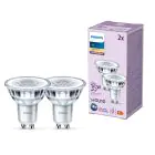 Monipakkaus 2x Philips LED Kohdevalaisin GU10 PAR16 4W 255lm 36D - 827 Erittäin Lämmin Valkoinen