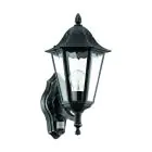 Eglo Seinävalaisin Navedo Aluminium Musta | IP44 - Sopii 1x E27 - Liiketunnistin