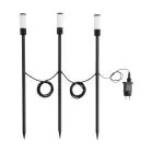 Monipakkaus 3x Eglo Maapiikki Valo Zancaro 1 Aluminium Musta 1W 130lm - 830 Lämmin Valkoinen | IP44