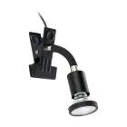 Eglo Clamp Parrini 1 Teräs Musta 4.5W 345lm - 830 Lämmin Valkoinen | IP20 - Sis. 1x GU10