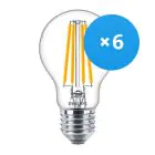 Monipakkaus 6x Philips Corepro LED Lamppu E27 Päärynä Kirkas 10.5W 1521lm - 827 Erittäin Lämmin Valkoinen | Korvaa 100W
