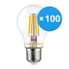 Monipakkaus 100x Noxion Lucent LED E27 Päärynä Filament Kirkas 4.5W 470lm - 822-827 Dim To Warm | Himmennettävä - Korvaa 40W